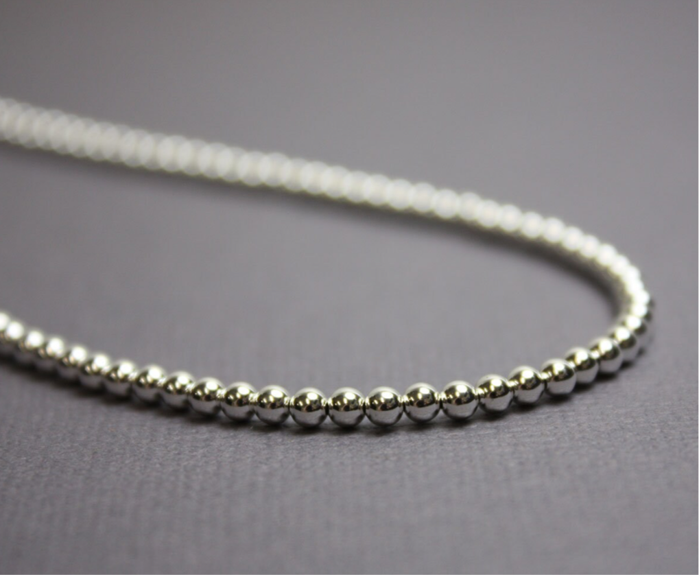 Rose Collier argent sterling