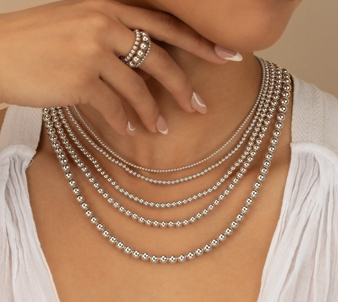 Rose Collier argent sterling