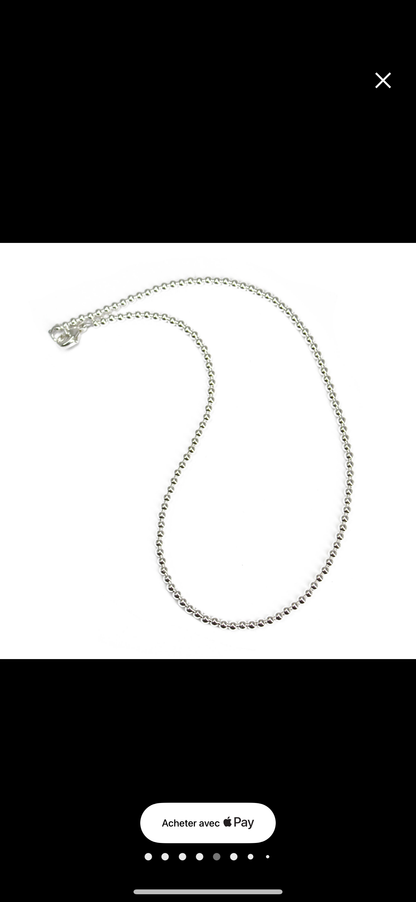 Rose Collier argent sterling