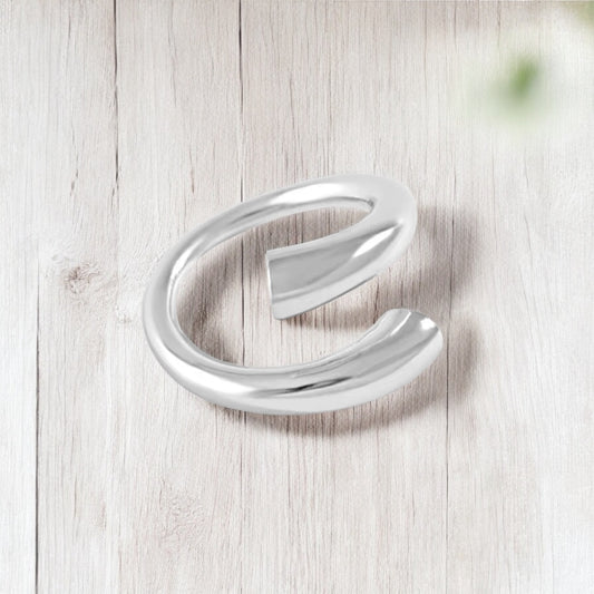 La Courbée - Bague argent sterling 9.25 ajustable